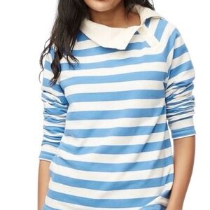 J Crew Blue and White Striped Shirt